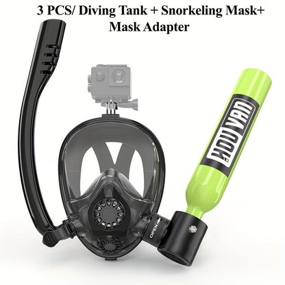 Aluminum Alloy Mini Diving Tank 0.5L – Portable Scuba Oxygen Cylinder with Regulator for Underwater Photography Snorkeling Recreation Leisure Diving Adults