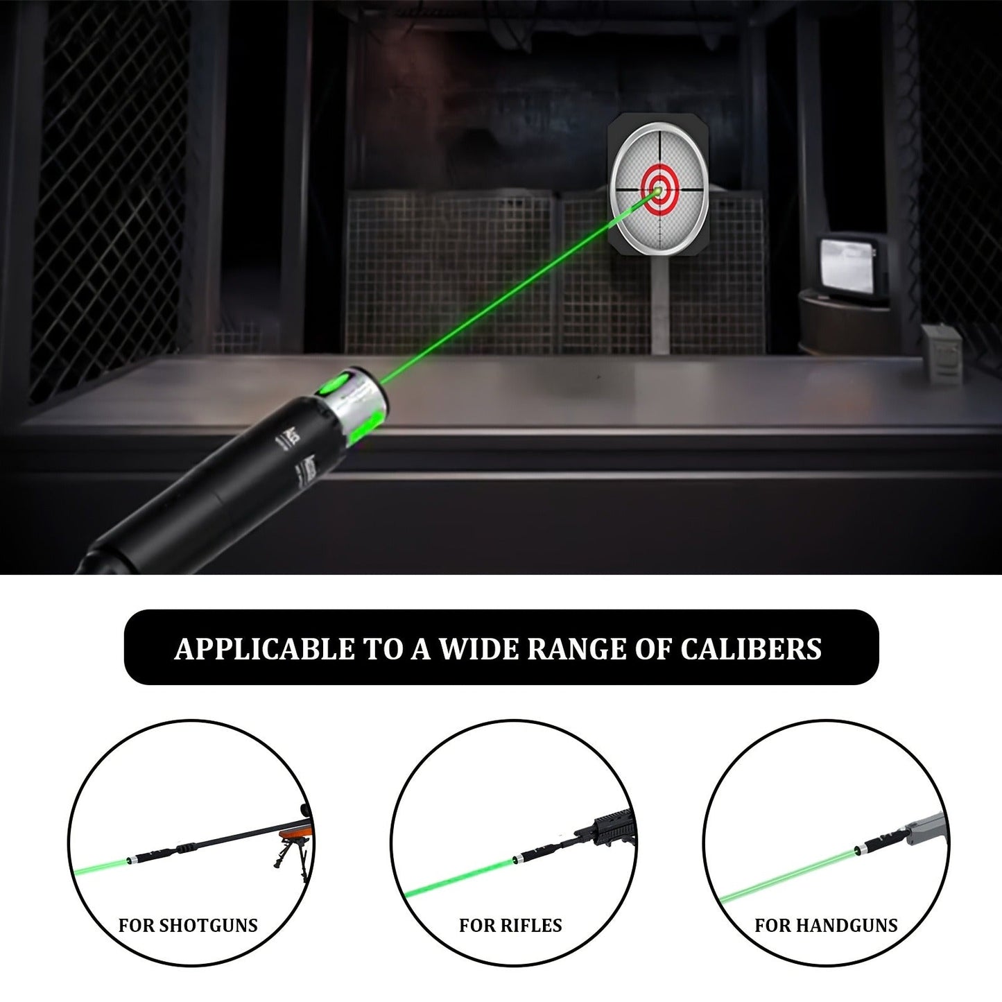 Universal Laser Bore Sighter Kit with 32 Adapters | Red & Green Bore Sight for Rifles, Pistols & Shotguns – Tactical Caliber Boresighter Accommodating Firearms from .17 to 12GA for Fast Zero-In