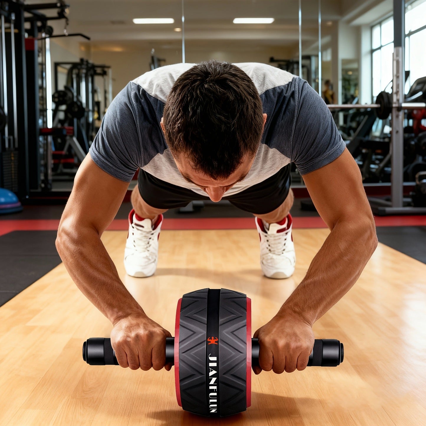 Ab Wheel Roller with Knee Pad – Core Strength & Balance Training, Abdominal Crunch Machine for Home Gym, Arm & Abs Muscle Toning, Stainless Steel & PP Options