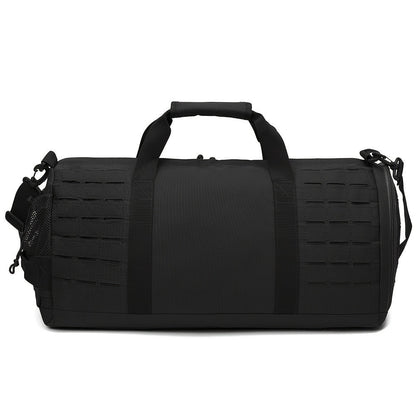 Tactical Duffle Bag 40L for Men Heavy Duty Gym Bag with Shoe Compartment Laptop Pocket Waterproof Sport Travel Bag Weekender Overnight Bag for Gym Fitness Basketball Football Office Commute Khaki Black Green