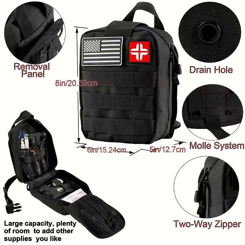 Survival Kit 160-in-1 Professional Emergency Gear with MOLLE Tactical Bag for Camping Hiking Hunting Outdoor Adventure Men