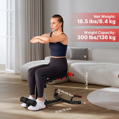 Glute Trainer Deep Squat Machine – Adjustable Core & Leg Exercise Equipment, Push-Up Workout Machine for Women, Home Gym Strength Training