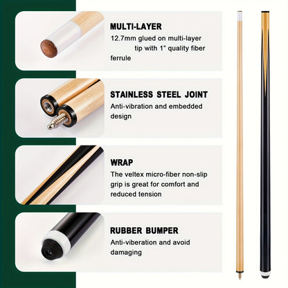 71-Piece Billiard Pool Table Accessories Set with Pool Balls Triangle Rack Cue Chalks Cue Tips Table Brush Spot Stickers Standard Style Complete Kit