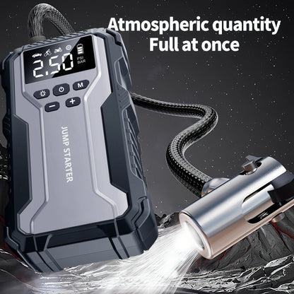 Car Jump Starter Portable Emergency Power Bank with LED Flashlight SOS Air Pump for Small Vehicles Roadside Emergency Kit