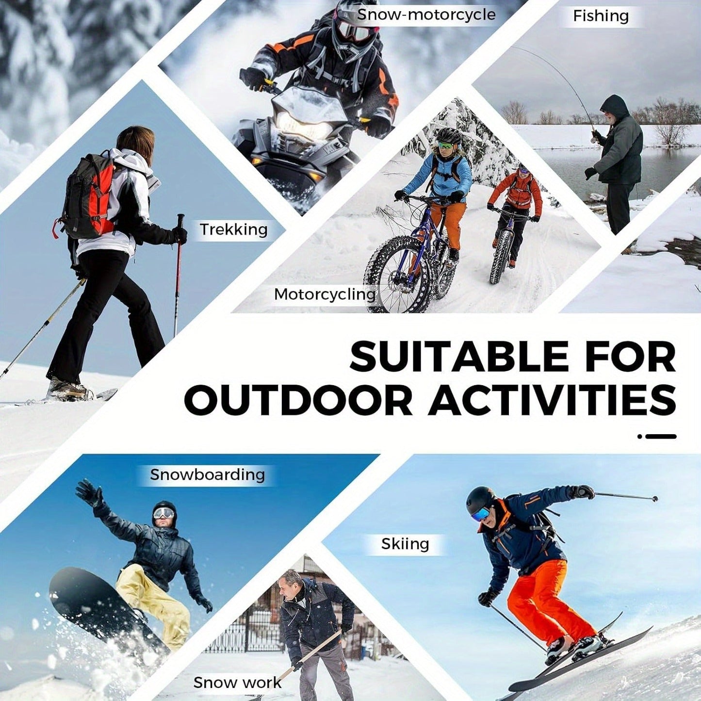 Thermal Winter Gloves 5-Layer Windproof Waterproof – Touchscreen Compatible Warm Ski Gloves for Men & Women, Fast-Dry Insulated Gloves for Driving, Running, Hiking, Cycling & Snowboarding