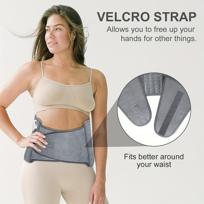 Electric Heating Belt for Back Pain Relief – 12x24 Inch Heated Waist Wrap with 6 Heating Levels, 4 Timer Settings & 6-Hour Auto Shutoff, Adjustable Fit for Men and Women