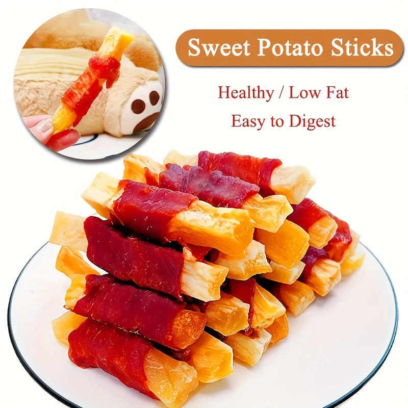 Dog Treats High Protein Training Sticks Chicken Duck Sweet Potato Milk Flavor Healthy Digestible Reward Snacks for Small Medium Large Dogs 200g 400g