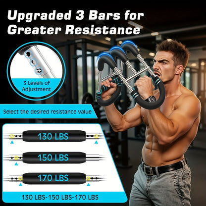 Spring Chest Expander Bar – Adjustable Arm & Tricep Trainer