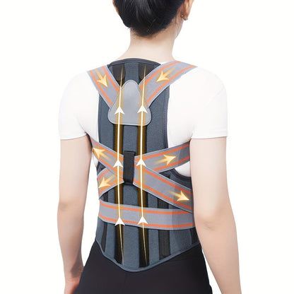 Posture Corrector for Women & Men – Breathable Adjustable Shoulder Back Brace Straightener, Full Back Support for Posture Improvement, Spine Alignment & Upper Back Pain Relief, Sizes S to XXL