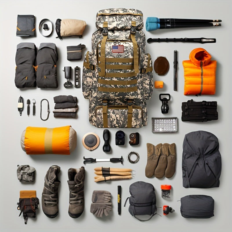Tactical Backpack for Men & Women – Lightweight Packable Hiking Backpack 21L, Multi-Compartment Camping Rucksack with Adjustable Straps, Waterproof Outdoor Daypack for Camping, Trekking & Travel