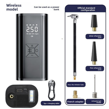 Portable Tire Inflator 150PSI | Digital Gauge LED Light USB Charging