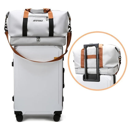Waterproof Travel Bag Women Gym Yoga Bag Dry Wet Separation Large Capacity Overnight Weekend Tote Duffel Bag Fitness Sports Handbag Outdoor Leisure Luggage Bag