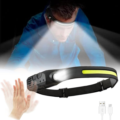 Motion Sensor Headlamp 4-Pack – USB Rechargeable LED