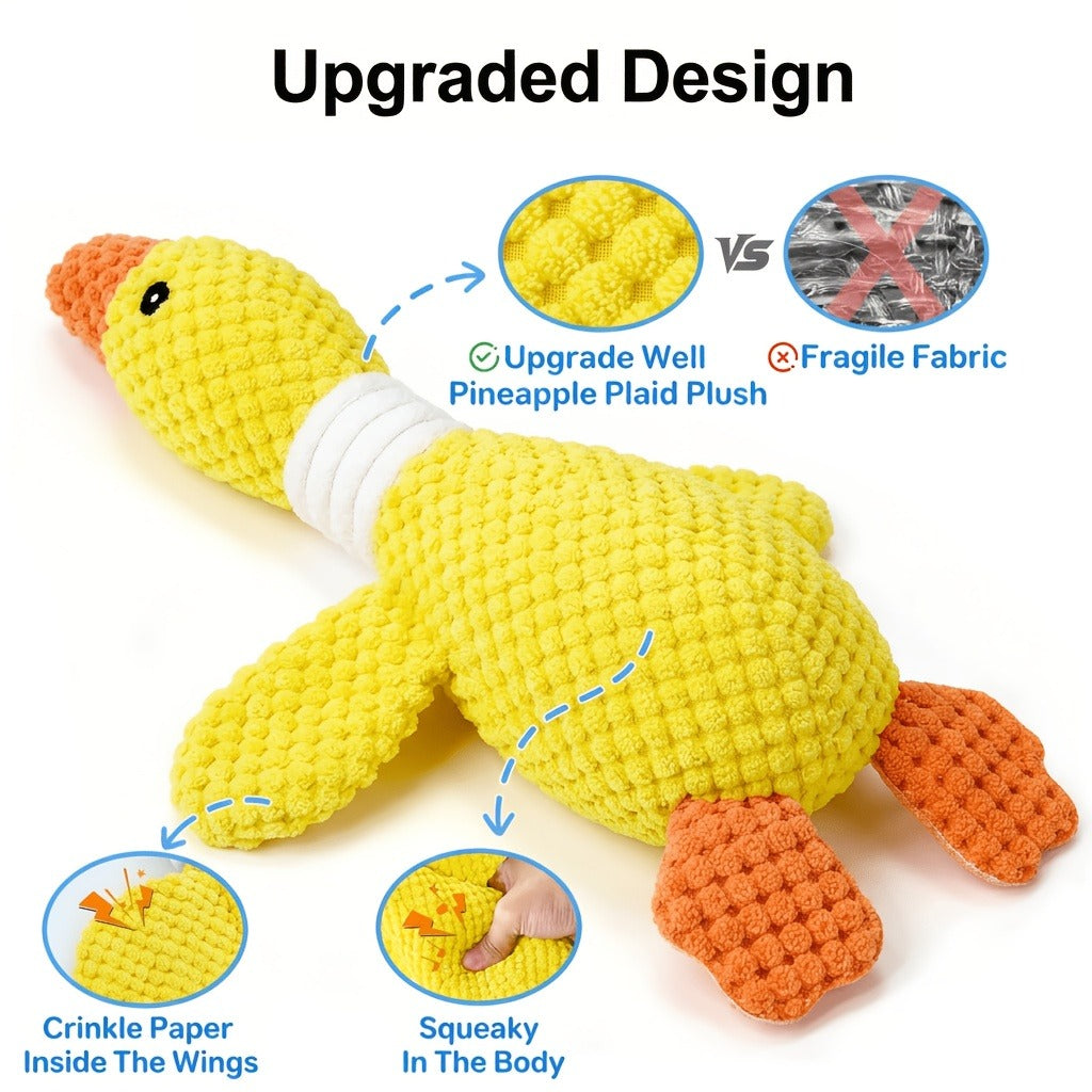 Squeaky Plush Dog Toys for Small Medium Large Dogs - Crinkle Stuffed Animal Chew Toy for Puppies, Shark & Platypus Design, Interactive Teething Toy for Aggressive Chewers, Fun Pet Gift