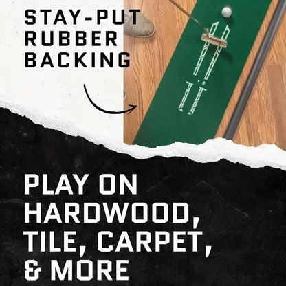 Golf Putting Mat with Automatic Ball Return – 3/5/7 ft Indoor Outdoor Putting Green | Professional Practice Turf with Ball Collector & Putting Track | Golf Training Aid for Skill Improvement