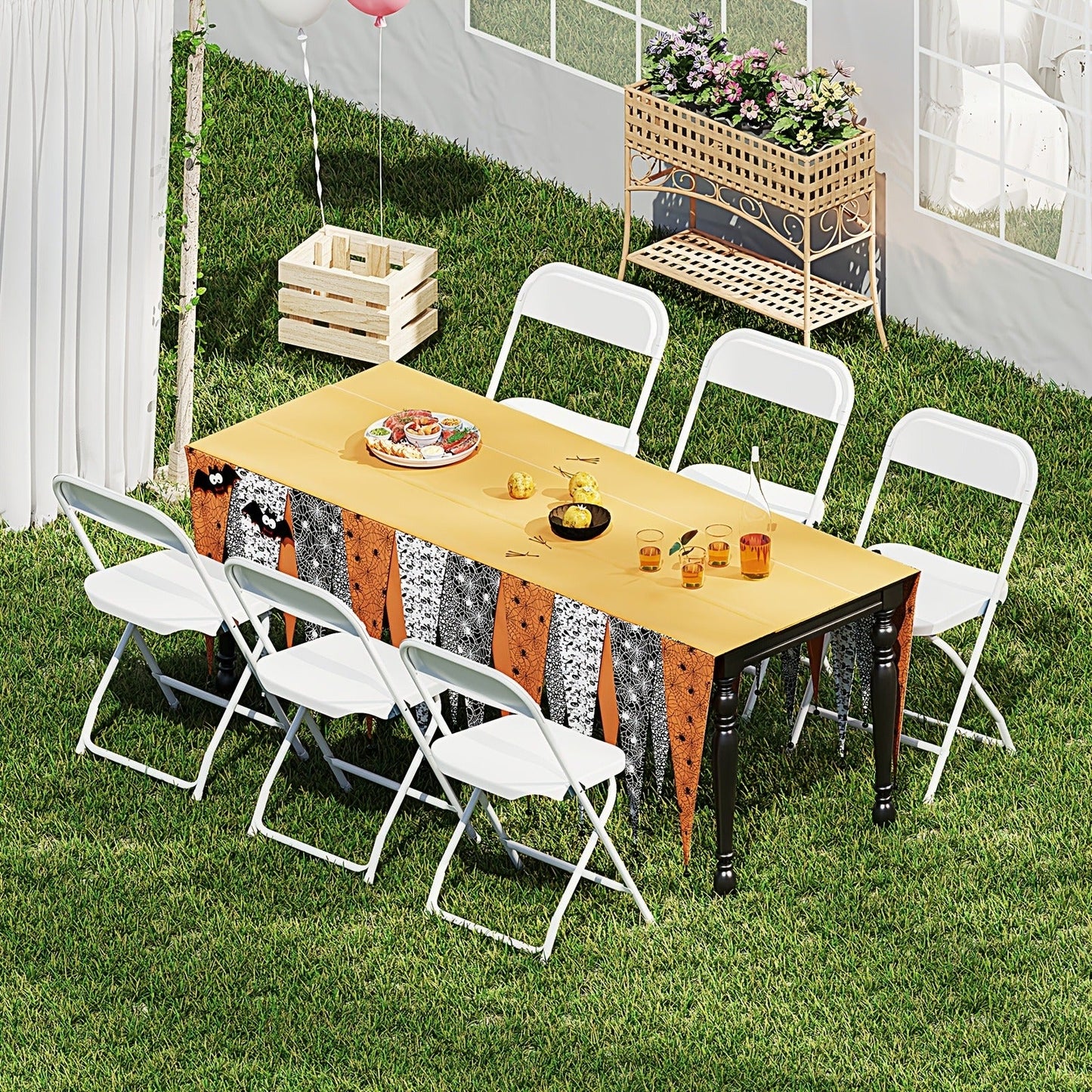Commercial Folding Chairs Stackable – 350lb Heavy Duty Steel Frame, Weather Resistant Plastic, Indoor & Outdoor Event Seating – White or Black, 4 to 20 Pack for Weddings & Parties