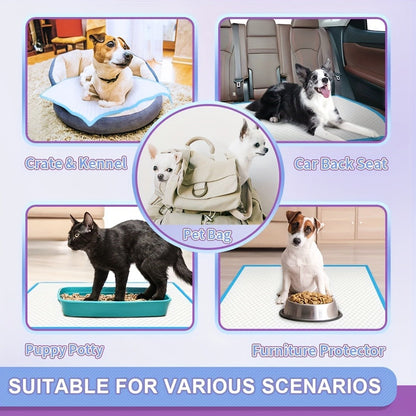 Dog Potty Pads Ultra Absorbent 6-Layer Thick – Mess-Proof Backing for Home, Travel & Camping, 300% Thicker for Active Dogs, 50 / 101 / 200 Pads (23.62" or 28x34 Inch)