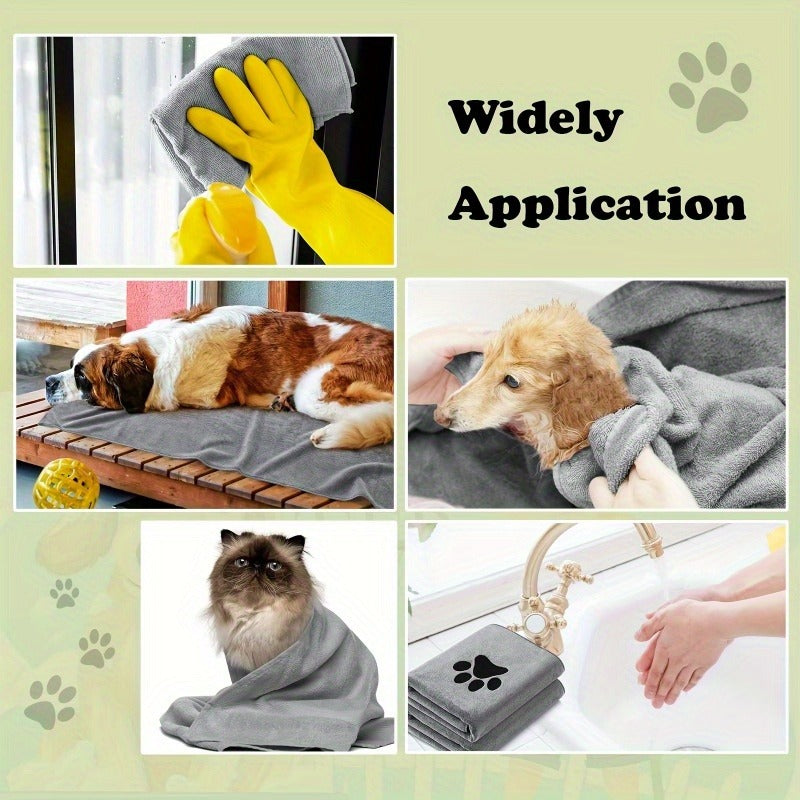 Dog Grooming Kit Set 6pcs – Pet Brush, Microfiber Towel, Washing Gloves & Shedding Tool, No Power Required, Essential Home Pet Care for Shiny Healthy Coat, Dogs & Cats