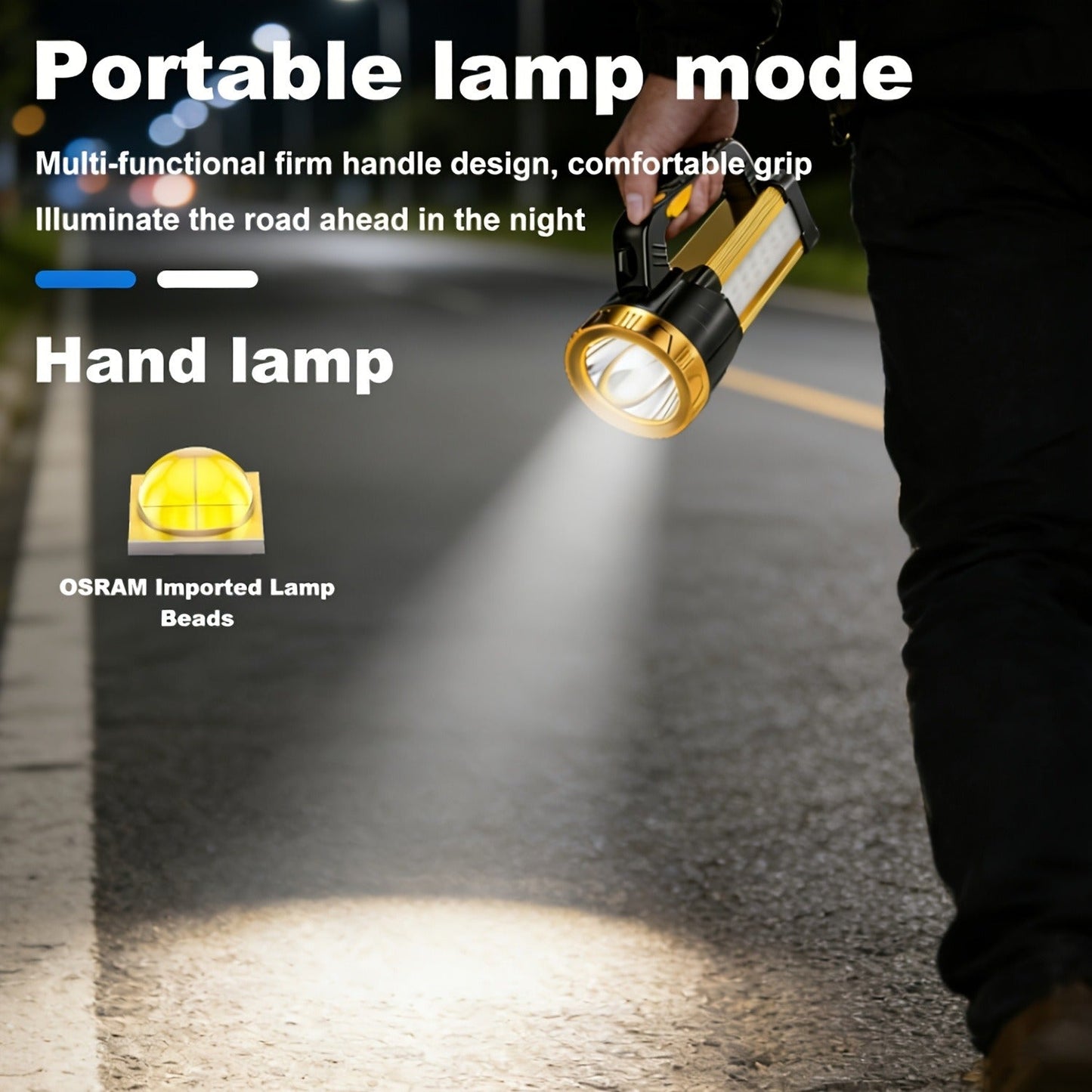 Zoomable LED Flashlight Rechargeable - 2000 Lumen High Power Torch, Adjustable Brightness, 2400mAh Battery, Super Bright Zoom Light for Camping, Fishing & Outdoor Activities