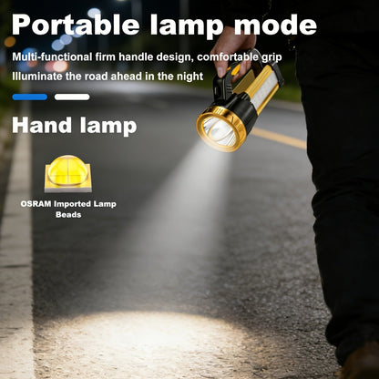 Zoomable LED Flashlight Rechargeable - 2000 Lumen High Power Torch, Adjustable Brightness, 2400mAh Battery, Super Bright Zoom Light for Camping, Fishing & Outdoor Activities