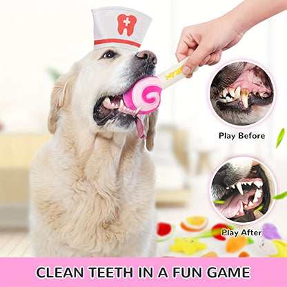 Squeaky Dog Toys 14 Pack Stuffed Plush Fruits Vegetables Set Crinkle Chew Toys for Puppies Small Medium Dogs Teething Safe Non-Toxic Machine Washable