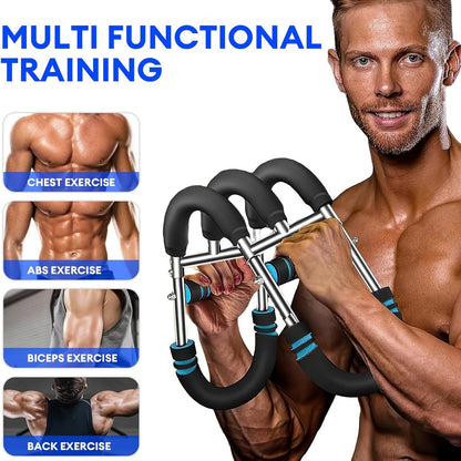 Arm Strength Trainer Three-Bar Chest Expander, Adjustable Multi-Level Resistance, Portable Detachable Forearm & Chest Workout Device for Home Gym, Strength Training & Muscle Building