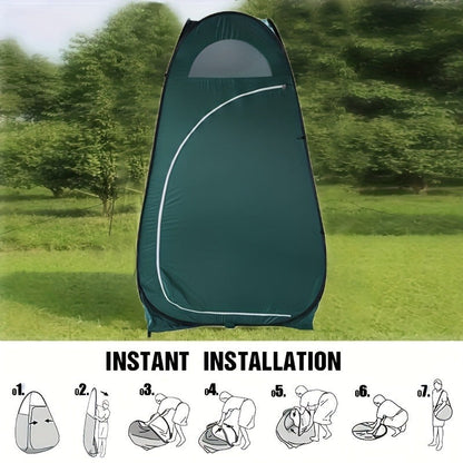 Pop-Up Privacy Shower Tent & Outdoor Changing Room – Waterproof Portable Camping Toilet Tent for Hiking Beach Fishing Backpacking, Instant Setup Dressing Room, Blue Black Regular Upgraded Styles