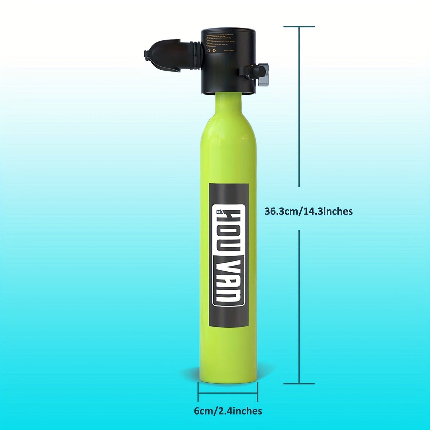 Mini Scuba Tank Set 0.5L – Reusable Diving Cylinder with Hand Pump, 3000PSI 200Bar, 35 Breaths Backup Air for Shallow Water Diving Reef Exploration Rescue