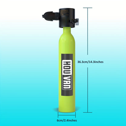 Mini Scuba Tank Set 0.5L – Reusable Diving Cylinder with Hand Pump, 3000PSI 200Bar, 35 Breaths Backup Air for Shallow Water Diving Reef Exploration Rescue