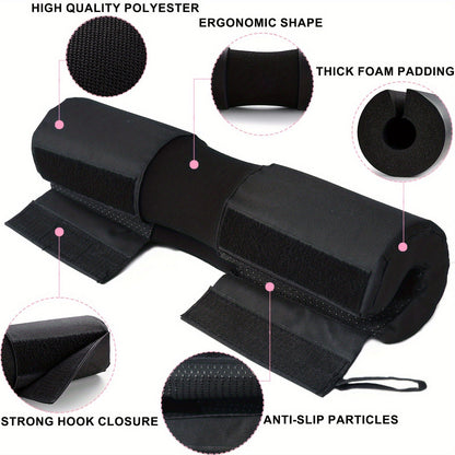 Barbell Squat Pad Set with Wrist Straps & Ankle Straps – Thick Anti-Slip Foam Bar Pad for Hip Thrusts, Squats & Lunges, Weightlifting Neck Cushion for Men Women