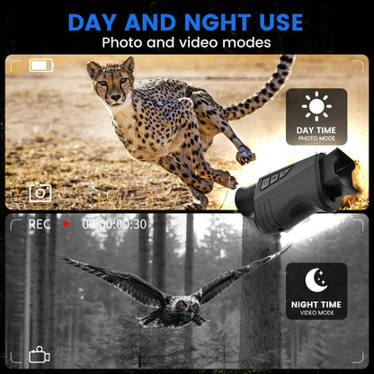 Night Vision Monocular 10x40 IR – 16x Digital Zoom, 32GB Card