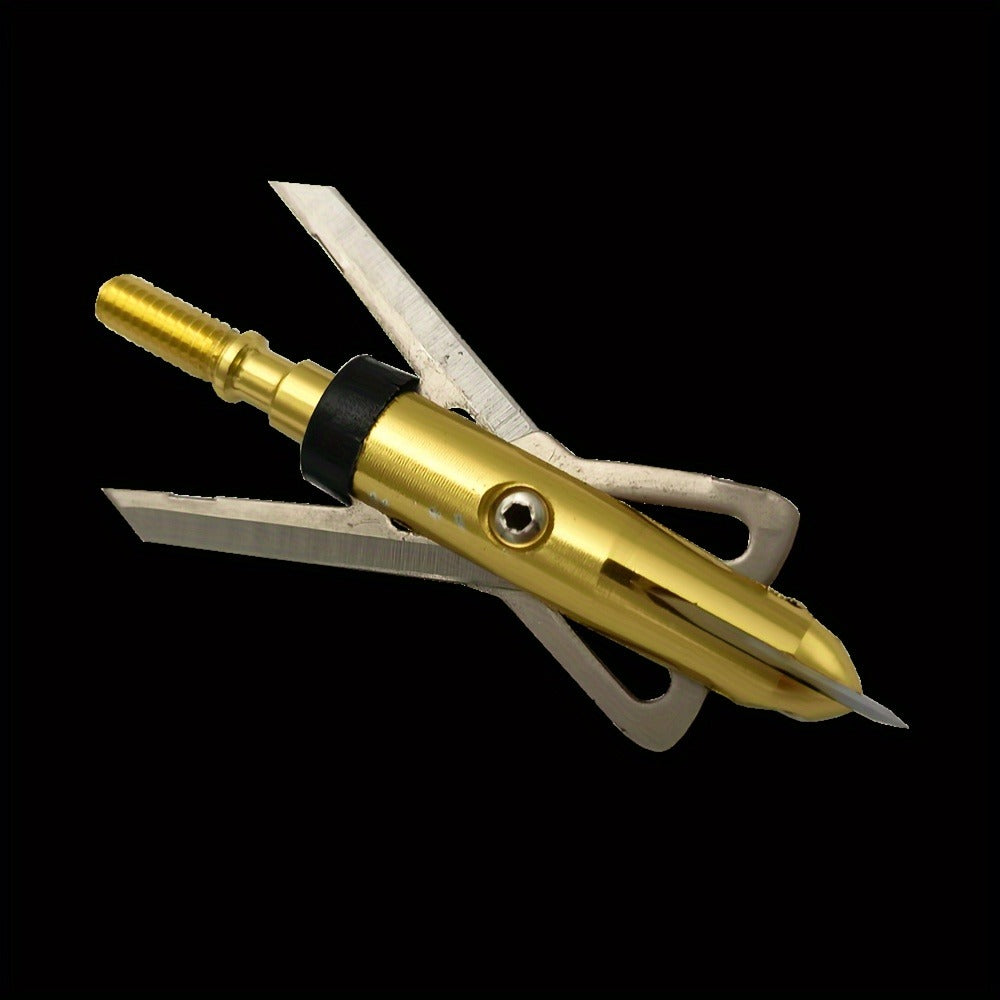 Hunting Broadhead 6PCS 100 Grain – 2-Blade Stainless Steel Archery Arrow Tips with Ferrule Alignment Technology, 2.34" Cutting Diameter, Compatible with Crossbow & Compound Bow for Deer Hunting