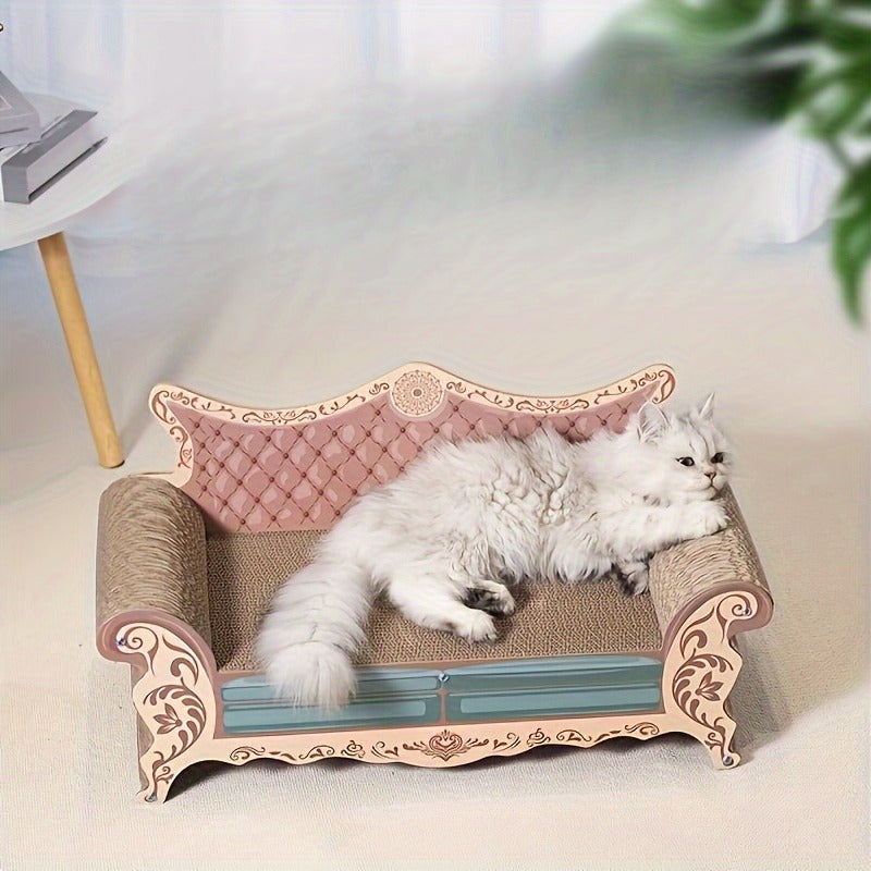 Cat Scratching Board Sofa – Chaise Longue Cat Bed with Anti-Scratch Protection | L-Shaped Vertical Scratcher, Wear-Resistant & Non-Shedding, Large Cat Furniture