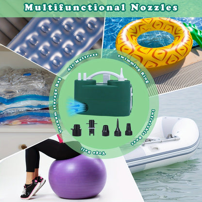Electric Balloon Pump 3-in-1 Portable Inflator Deflator Fast Inflation for 260Q Foil Mylar Latex Double-Stuffed Balloons Pool Inflatables No Battery Required