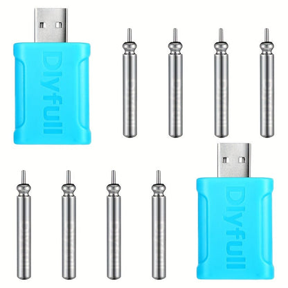 Rechargeable Fishing Float Batteries 8 Pack with 2 Chargers - LED Night Bobber Battery Set for Lighted Fishing Float, Night Fishing Accessories, Ocean Boat Freshwater Fishing Tackle Kit