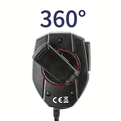 Walkie Talkie Speaker Mic 3.5mm Jack for Baofeng BF-888S UV-5R & Kenwood TK Series – Coiled Cable, 360° Rotating Clip