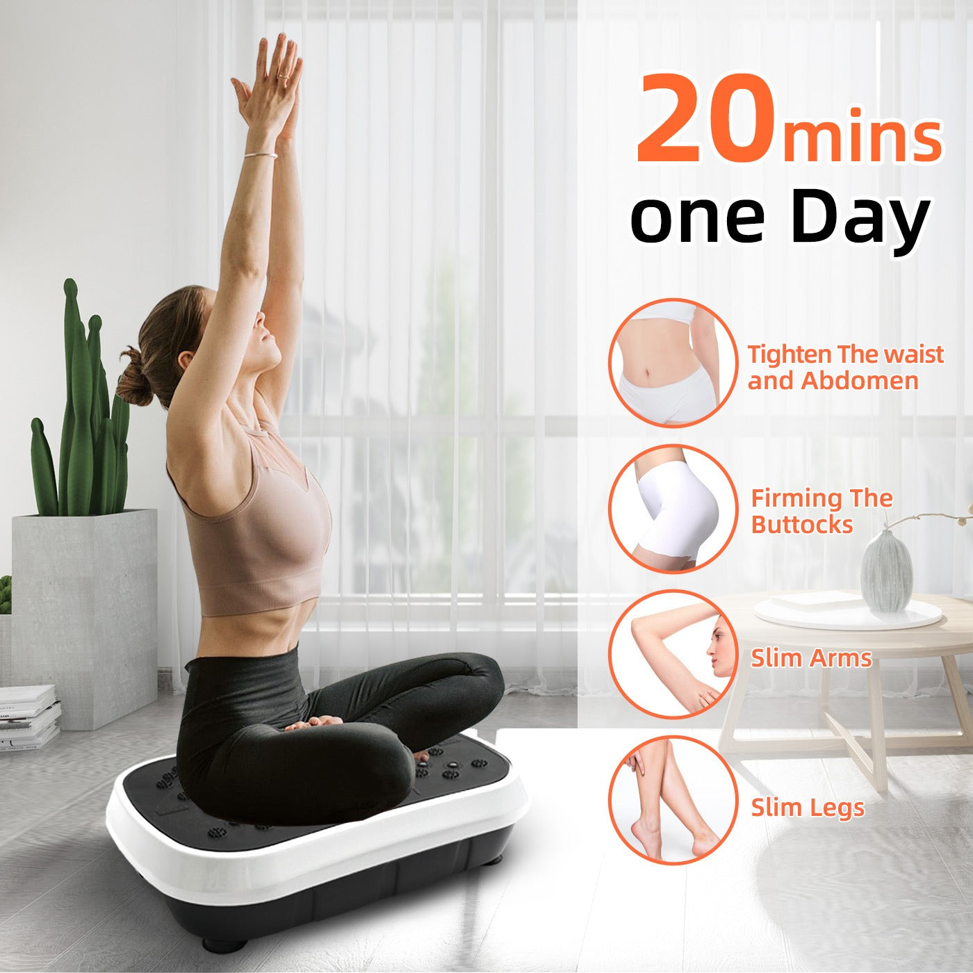 Vibration Plate Exercise Machine 120 Speed Levels – 5 Resistance Bands, LCD Display, Remote Control, 3 Workout Programs – Full Body Shaker for Weight Loss & Fat Burning, Women & Men