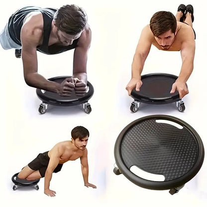 Ab Wheel Roller & Gliding Disc for Core Training - Multifunctional Ab Training Board with Quiet Wheels, Full-Body Cardio Workout Equipment, Durable PP & Stainless Steel, Gym Home Use, Men & Women