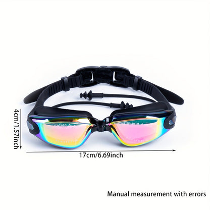 Anti-Fog Swimming Goggles for Adults – HD Clear Vision, Waterproof Silicone, Adjustable Strap, UV Protection for Pool & Outdoor Sports (4pcs)
