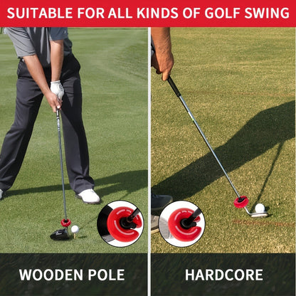 Golf Swing Weight Ring 8oz Weighted Club Trainer for Muscle Memory Distance Training Swing Speed Warm-Up Fits Most Golf Clubs Red Black