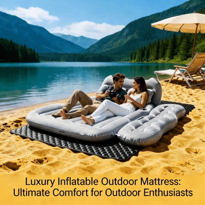 Car Inflatable Mattress SUV Back Seat Sleeping Pad Foldable Portable Travel Air Bed with Electric Pump Storage Bag Repair Kit for Camping Road Trip Outdoor Adventure Fits SUV Sedan MPV