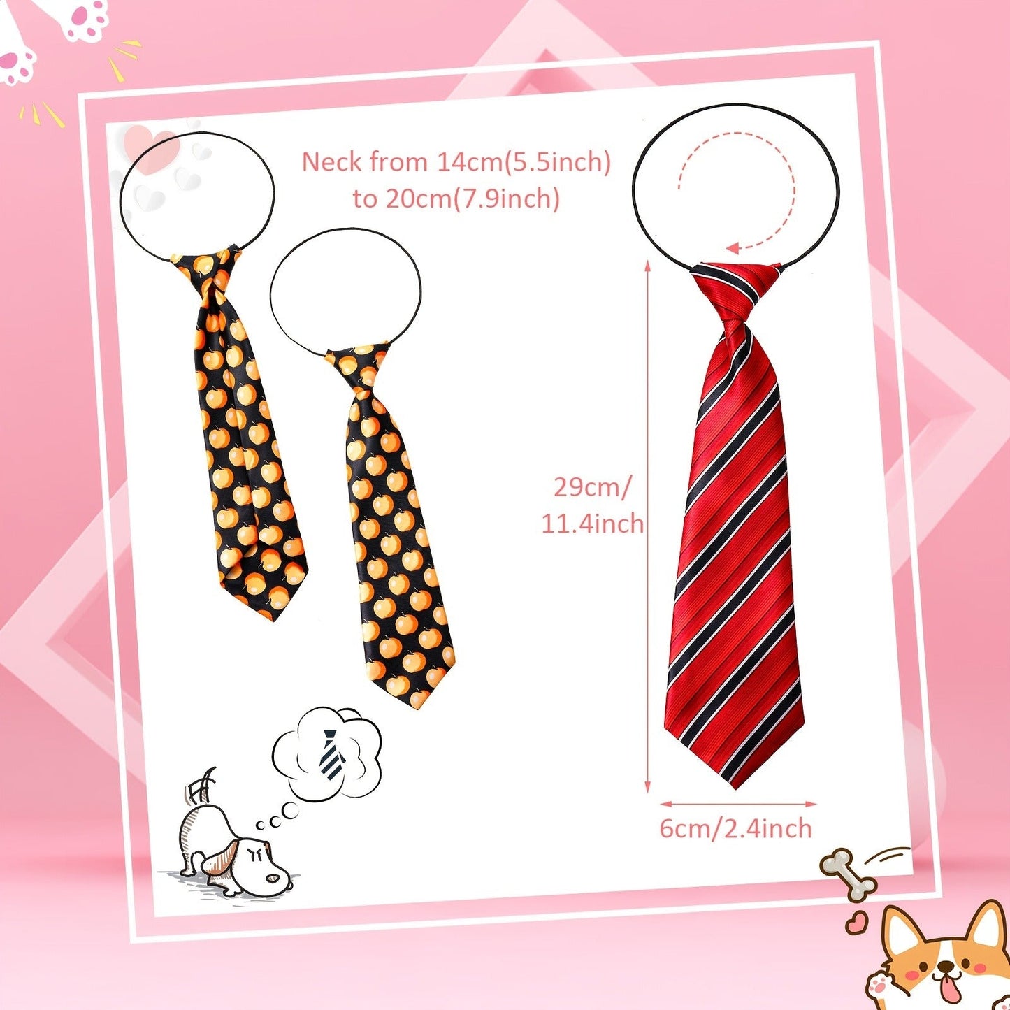 Dog Neck Ties Bulk Pack 30pcs Adjustable Grooming Bow Ties for Medium Large Dogs Mix Colors Holiday Birthday Daily Wear Pet Collar Accessories