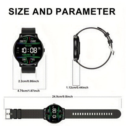 Fitness Tracker Smartwatch for Men & Women – 1.28" Display, Sleep Monitor, Step Counter, Distance Tracker, Running & Gym