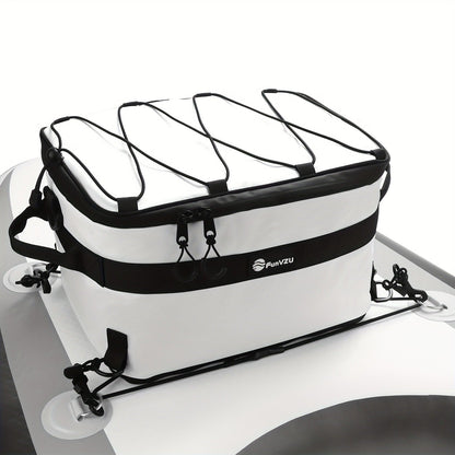 Paddle Board Cooler Bag Waterproof PVC – Insulated SUP Cooler with Mesh Top Pocket & Adjustable Straps | Ample Storage for Stand Up Paddleboarding, Kayaking & Water Sports Gear