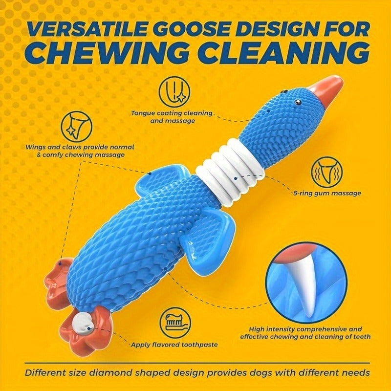 Indestructible Nylon Dog Chew Toy for Aggressive Chewers - Upgraded Tough Goose & Clownfish Design, Heavy Duty Durable Chew Toy for Large Medium Dogs, Teething Dental Cleaning Bone Toy