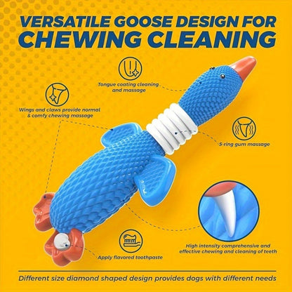 Indestructible Nylon Dog Chew Toy for Aggressive Chewers - Upgraded Tough Goose & Clownfish Design, Heavy Duty Durable Chew Toy for Large Medium Dogs, Teething Dental Cleaning Bone Toy