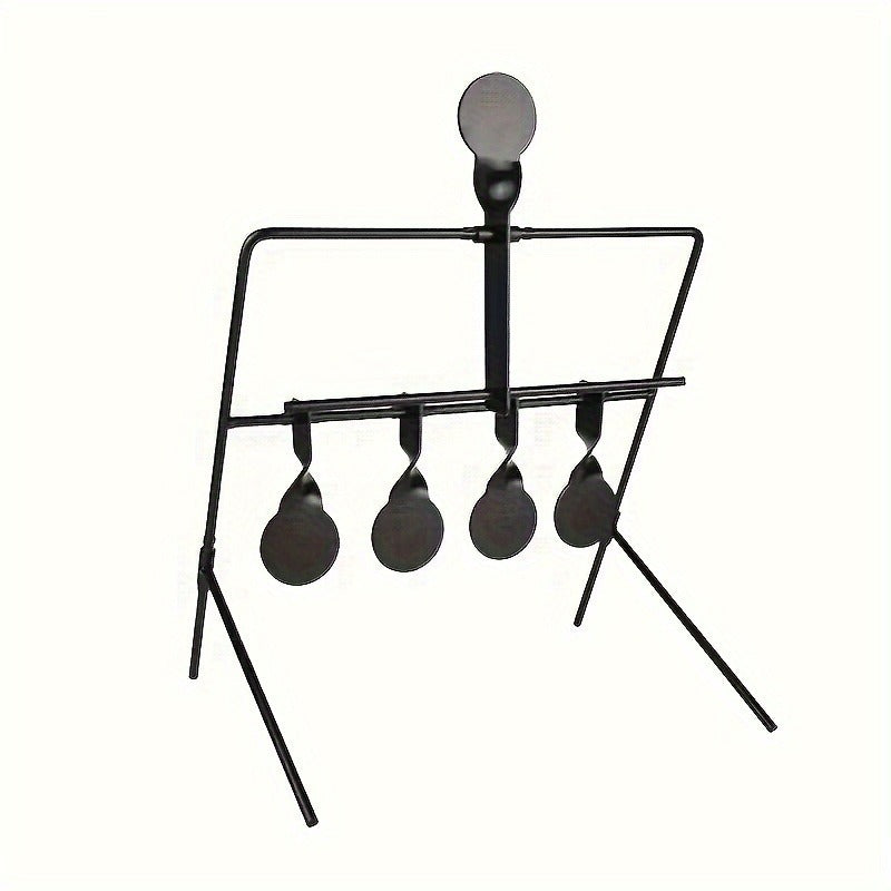 Shooting Target Stand with 4 Rotating Targets - Metal Frame Practice Target for Indoor & Outdoor Training, Airsoft BB Gun Pellet Pistol Archery Slingshot Shooting Range Accessories, Size 22-38