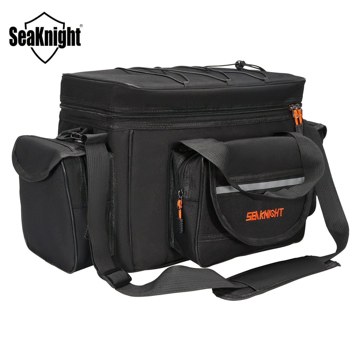 Fishing Tackle Bag Camo Durable Nylon Shoulder Carry Zipper Fishing Gear Storage Bag for Hiking Travel Outdoor Fishing Camouflage Multiple Colors