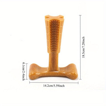 Dog Dental Chew Toy T-Shape with Textured Ridges & Ergonomic Grip – Non-Splintering Durable Chew Toy for Aggressive Chewers, Teething Puppies & Adult Dogs, Promotes Oral Health & Clean Teeth