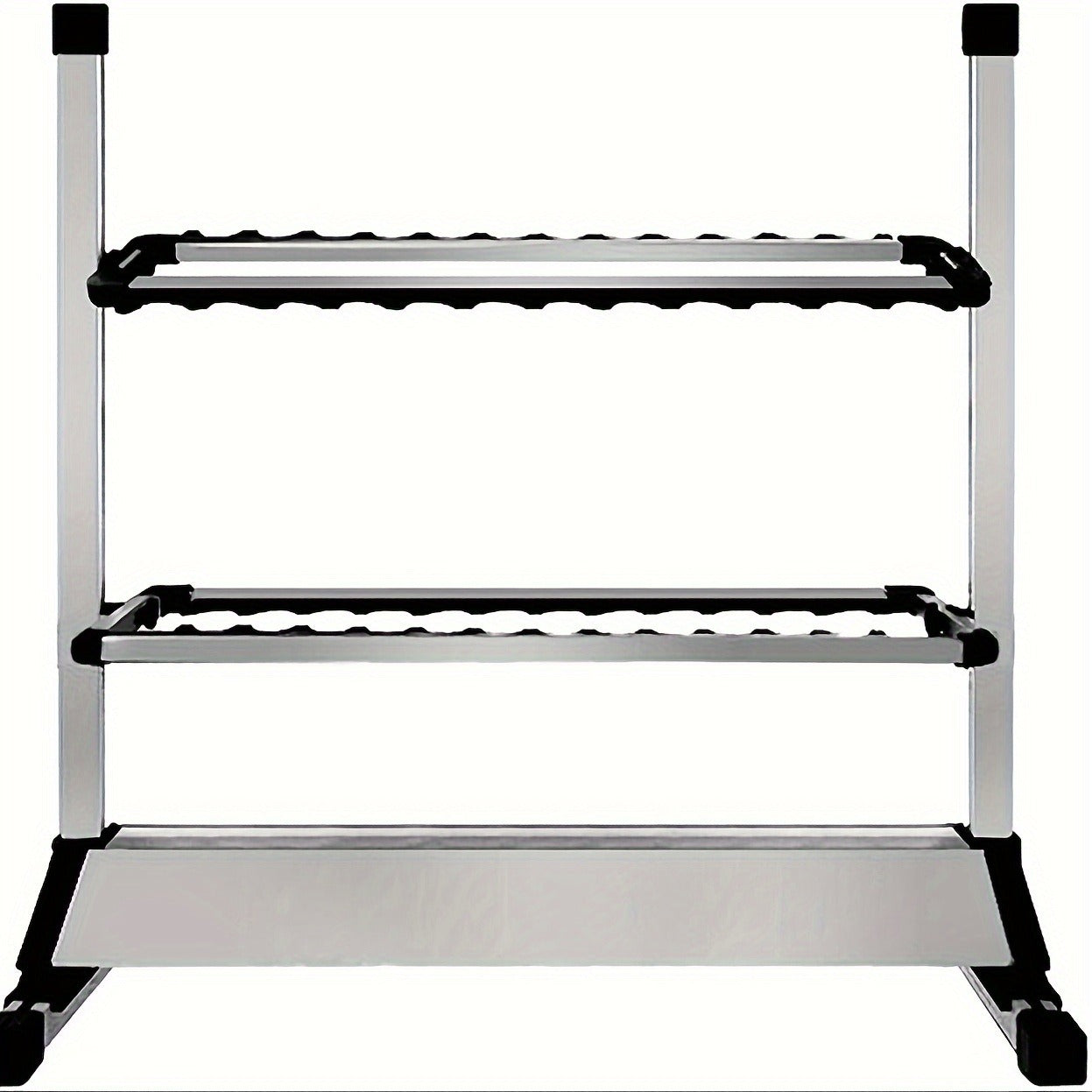 Aluminum Fishing Rod Holder Rack Holds Up to 24 Rods, Portable Lightweight Rust-Resistant Rod Stand with Cushioned Holders & Carrying Handle, Freestanding Fishing Pole Organizer for Garage Cabin Home